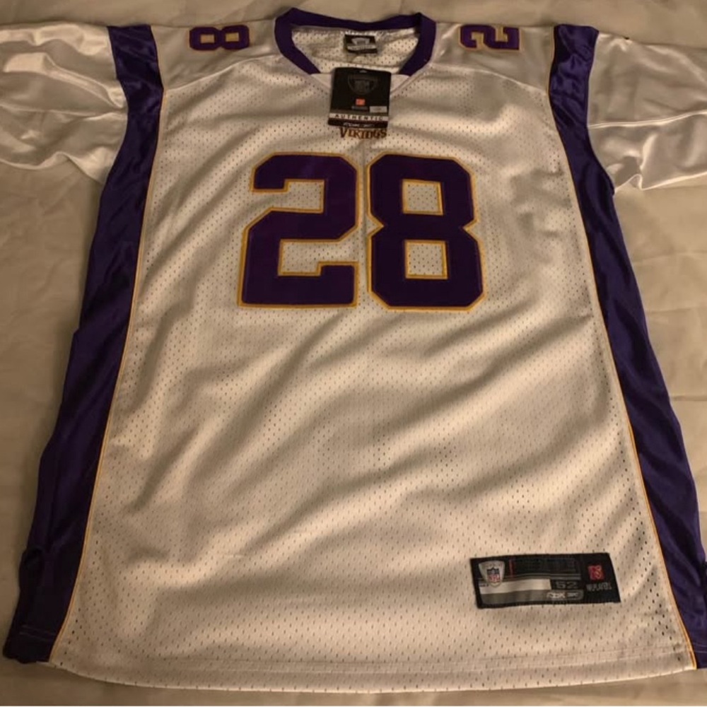 New Vikings NFL Authentic Reebok Peterson Jersey Mens Size 52